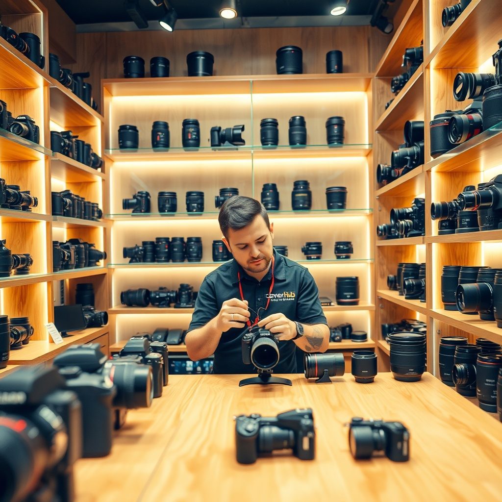 Photography equipment showcase