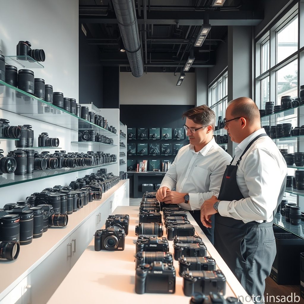 Camera equipment display at Camera Hub